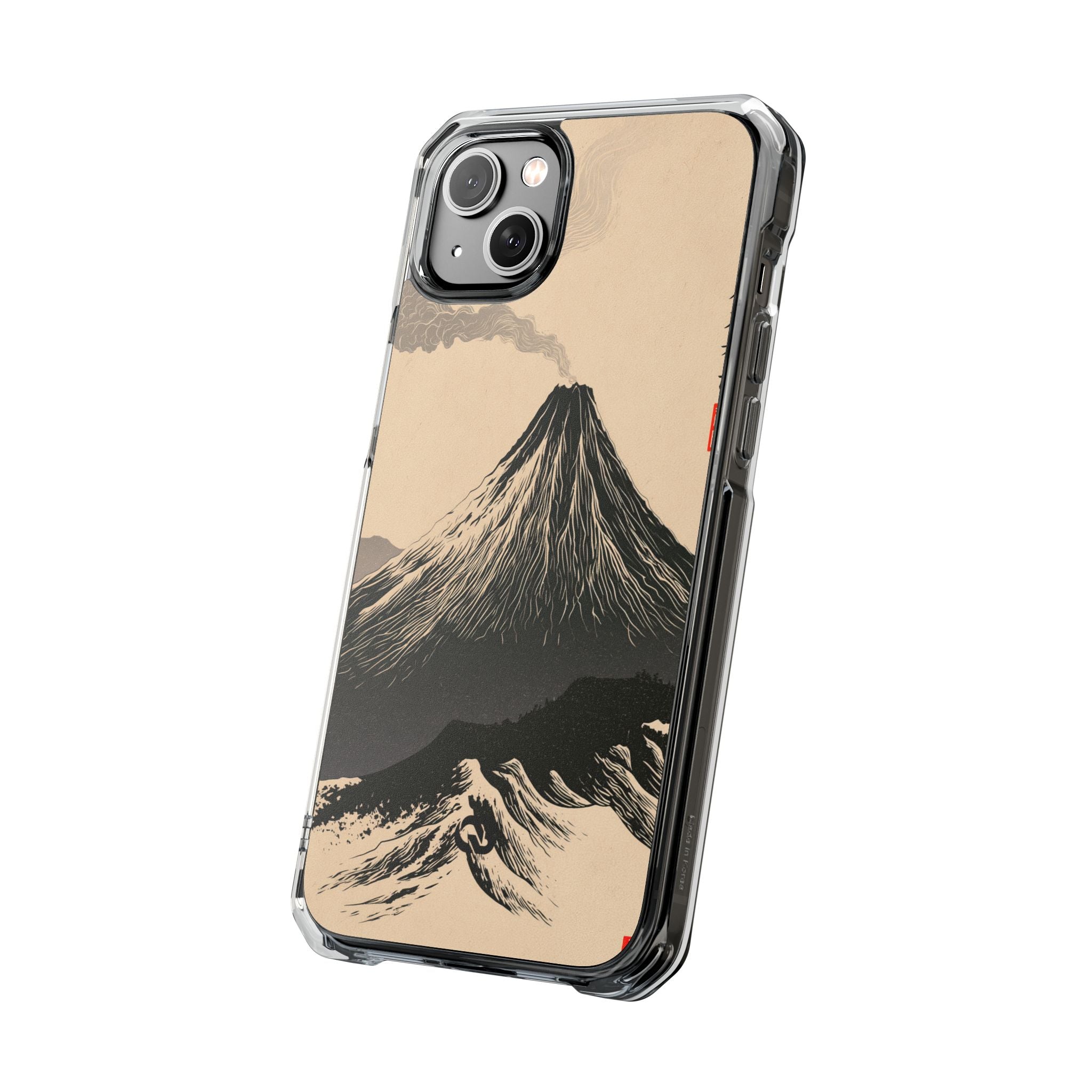 Beige Impact MagSafe Phone Case for iPhone - Obsidian Ink Summit