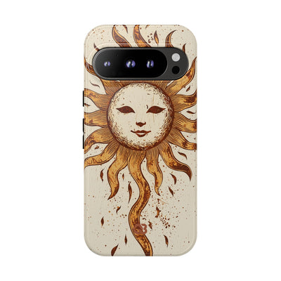 Masque solaire rustique · Coque de téléphone Tough pour Google Pixel