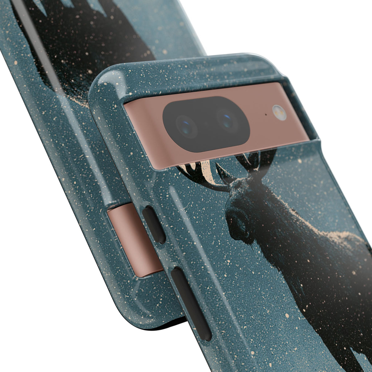 Nordic Boreal Moose · Tough Phone Case for Pixel ·  Blue