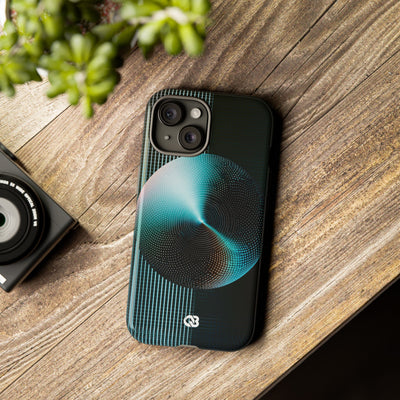 Blue Tough Phone Case for iPhone - Cyan Vector Sphere