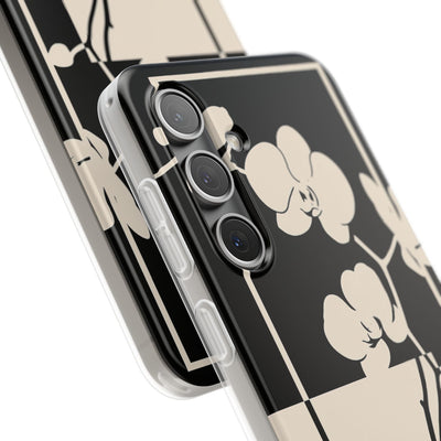 Beige Lite Phone Case for Samsung - Nocturnal Orchid Frame