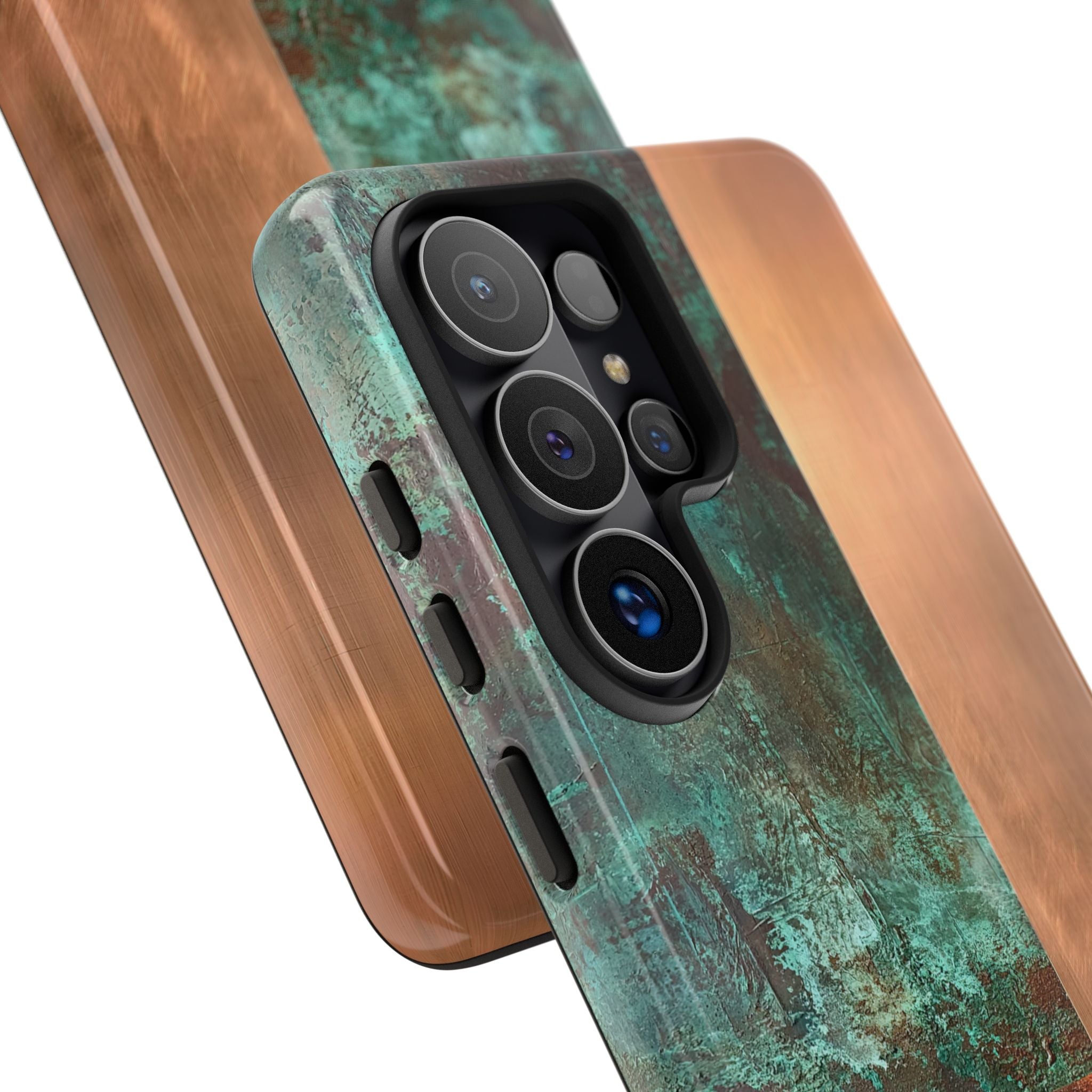 Teal Tough Phone Case for Samsung - Verdigris Copper Slab