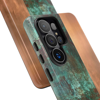 Teal Tough Phone Case for Samsung - Verdigris Copper Slab