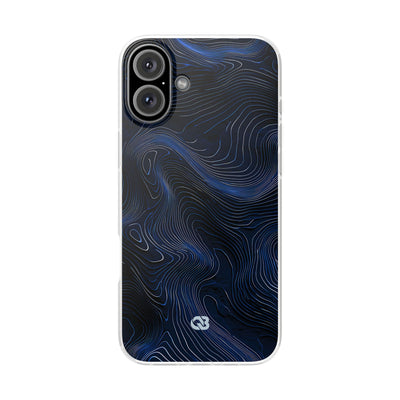 Blue Lite Phone Case for iPhone - Cobalt Contour Ridge