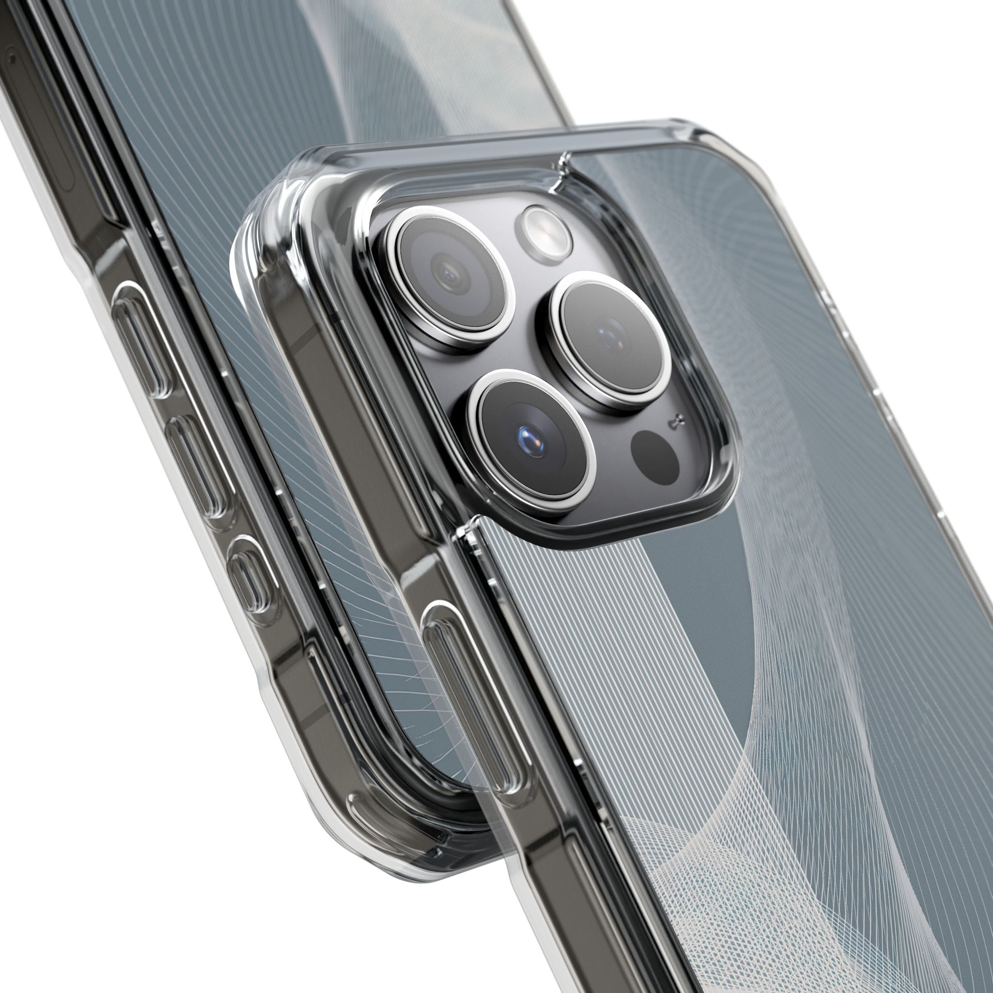 Grey Impact MagSafe Phone Case for iPhone - Slate Mesh Horizon