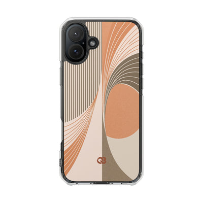 Orange Impact MagSafe Phone Case for iPhone - Desert Arc Horizon