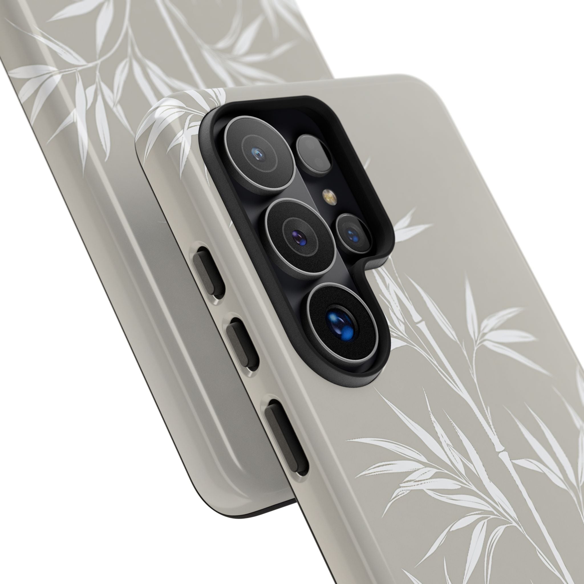 Beige Tough Phone Case for Samsung - Sandstone Bamboo Stalks
