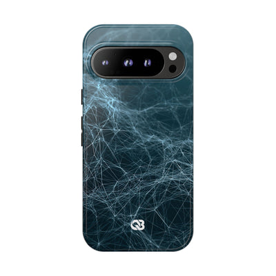 Teal Tough Phone Case for Google Pixel - Arctic Neural Mesh