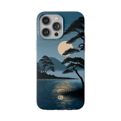 Blue Lite Phone Case for iPhone - Midnight Kyoto Pine