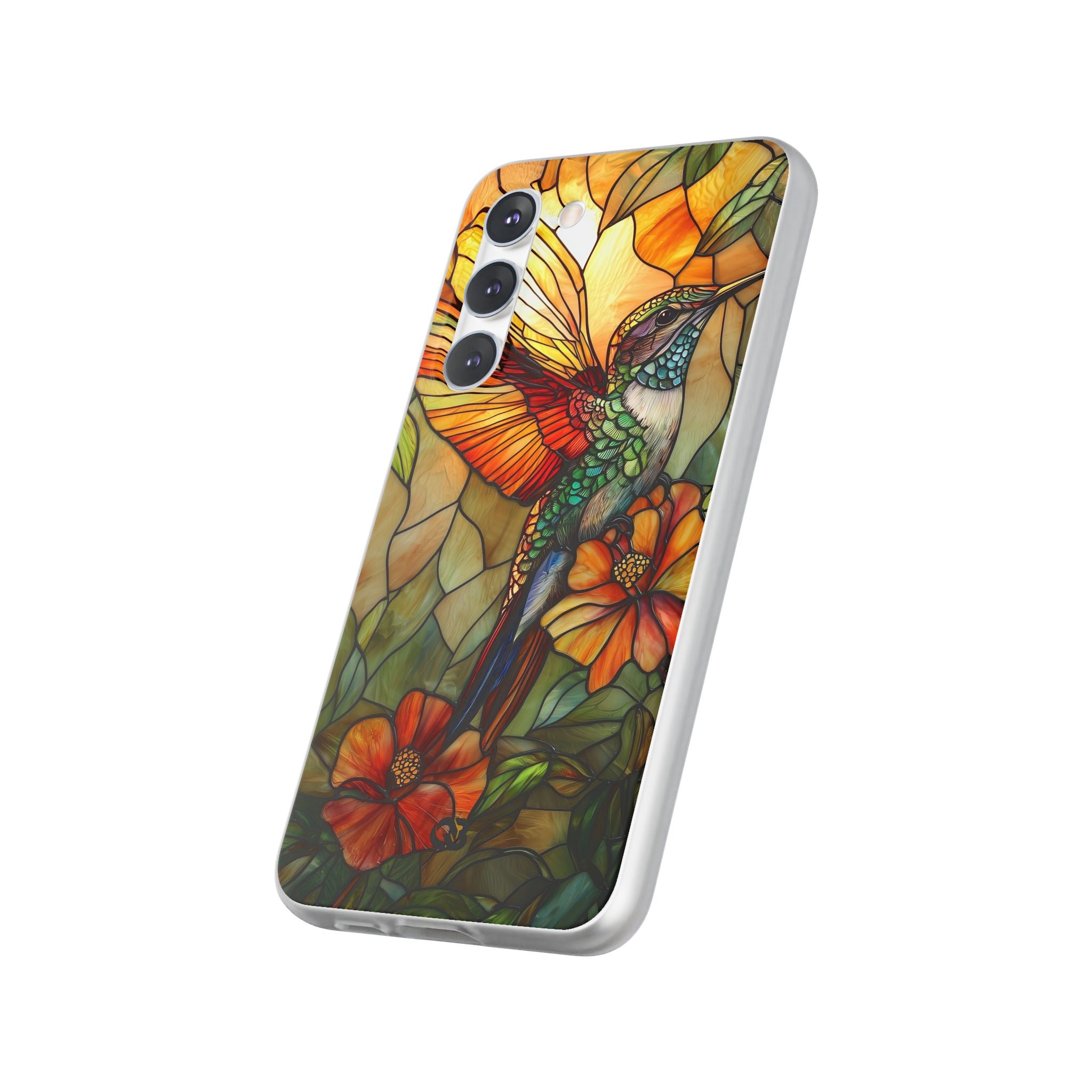 Amber Glass Hummingbird · Soft Custodia per Samsung
