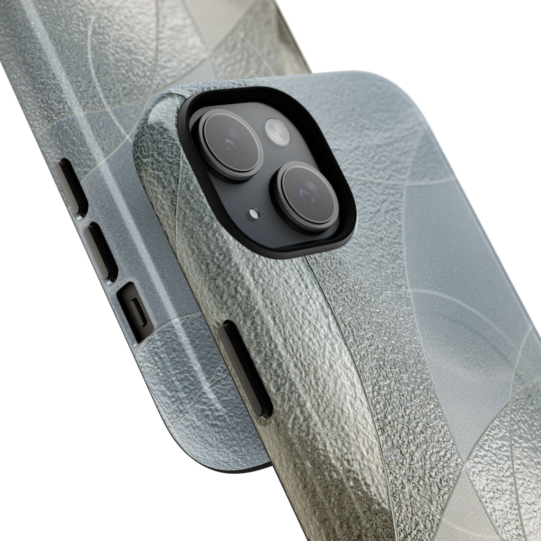 Silver Tough 2.0 Magsafe Phone Case for iPhone - Frosted Silver Mosaic