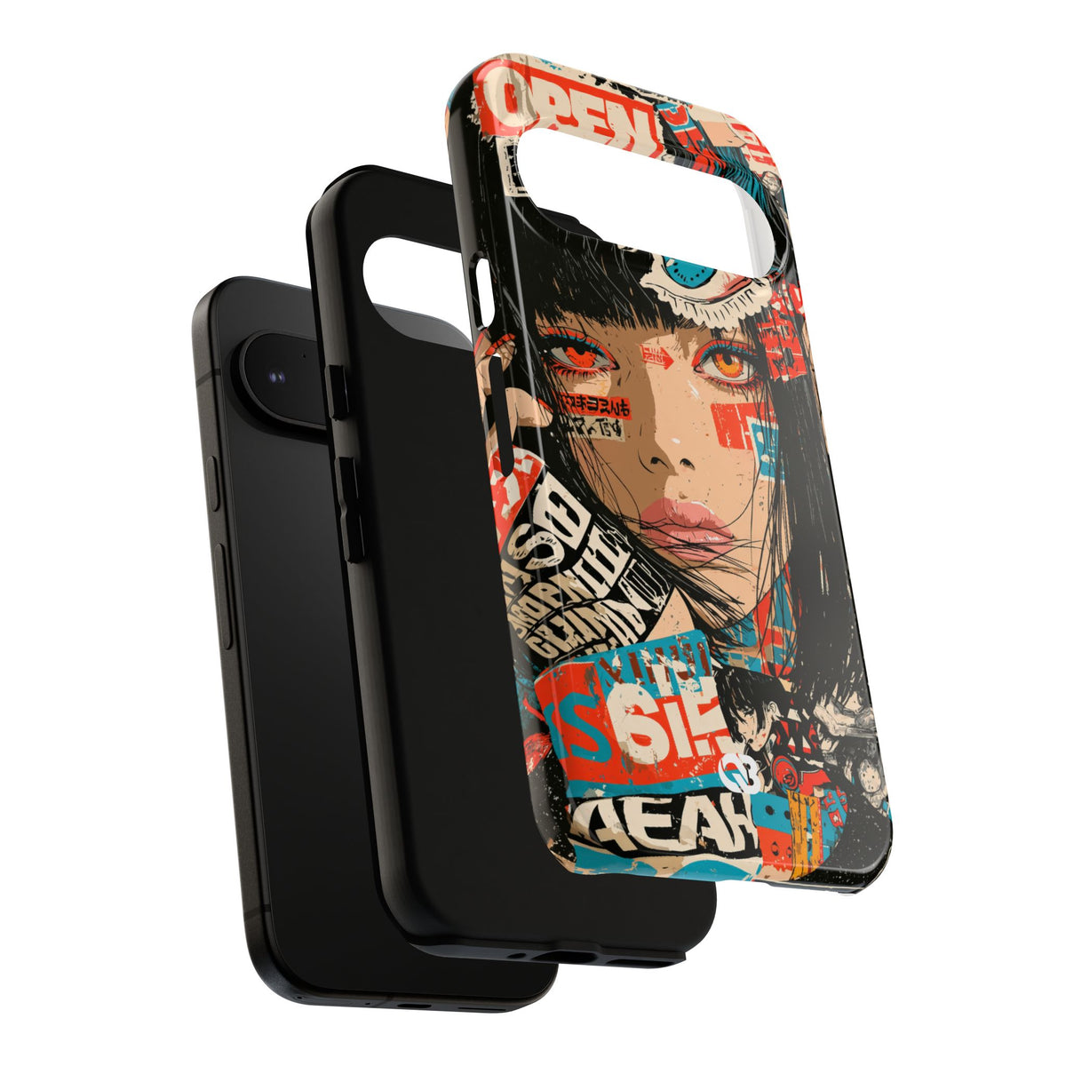 Shibuya Street Collage · Tough Phone Case for Pixel ·  Red