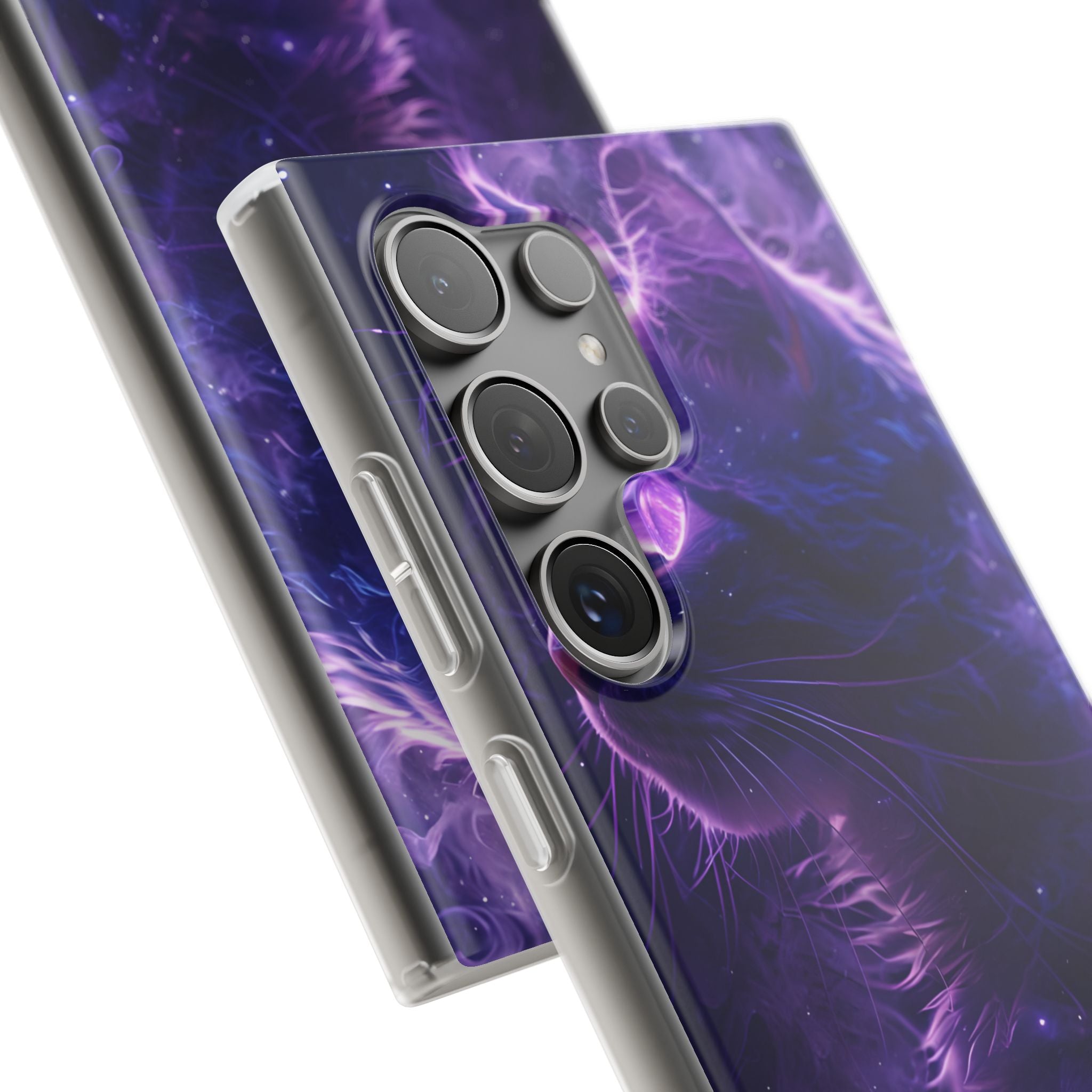 Purple Void Feline · Soft Custodia per Samsung