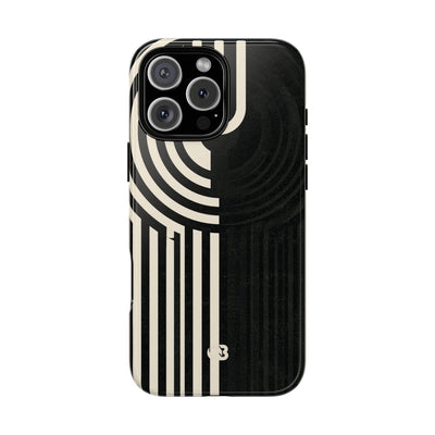 Beige Tough Phone Case for iPhone - Monolith Ivory Signal