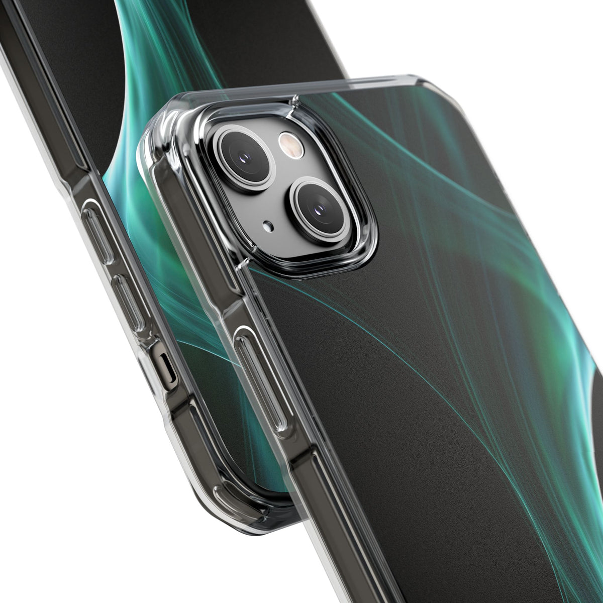 Emerald Lumen · Clear Impact Magnetic Phone Case for iPhone · Green