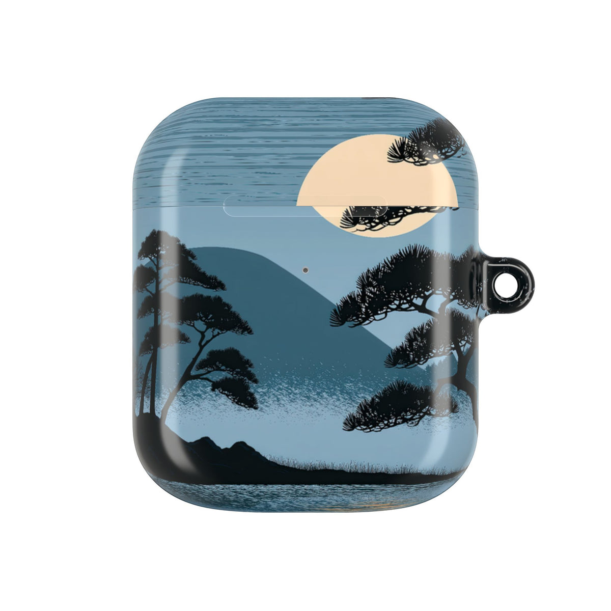 Moonlit Pine Horizon · Hard Case for AirPods & AirPods Pro · Blue
