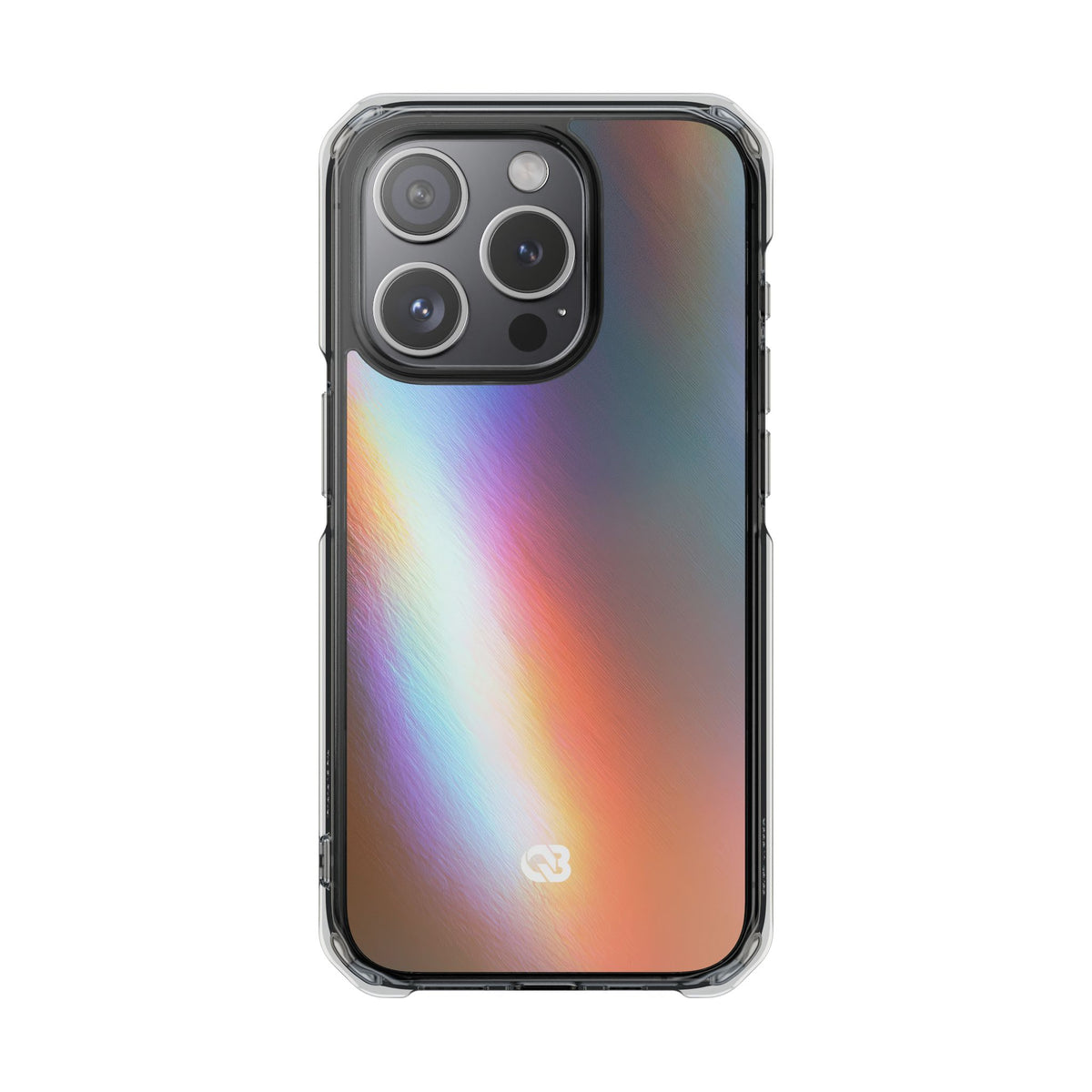 Prismatic Ray · Clear Impact Magnetic Phone Case for iPhone · Blue