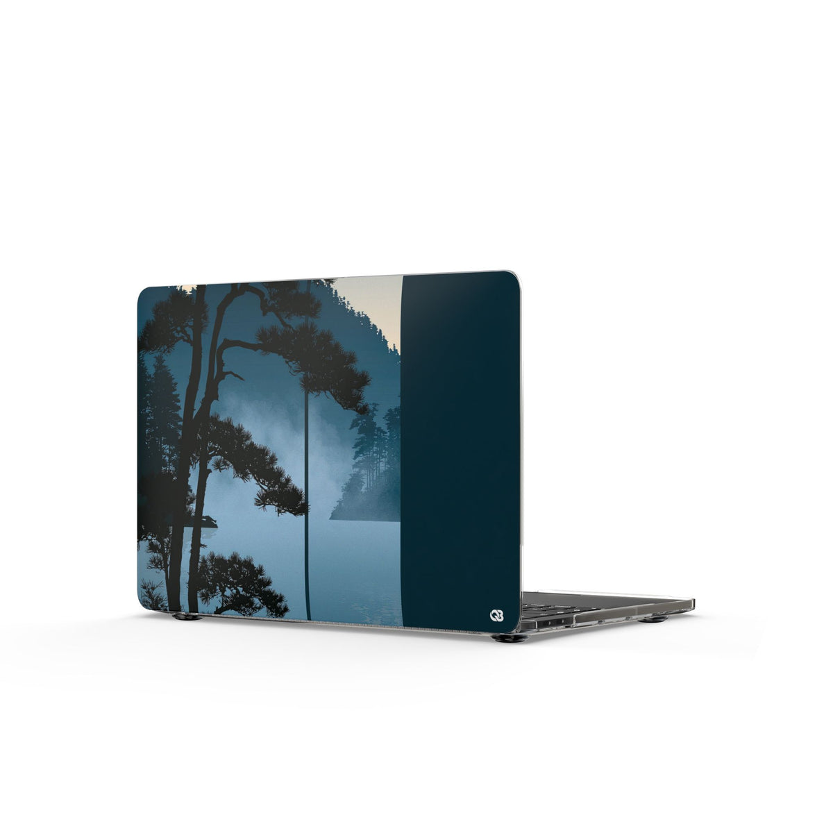 Misty Pine Horizon · Clear Hard Case for MacBook · Teal