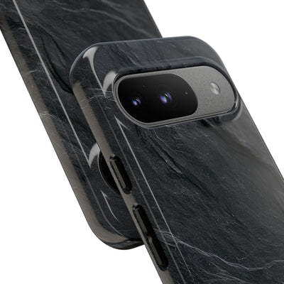 Black Tough Phone Case for Google Pixel - Midnight Slate Ridge