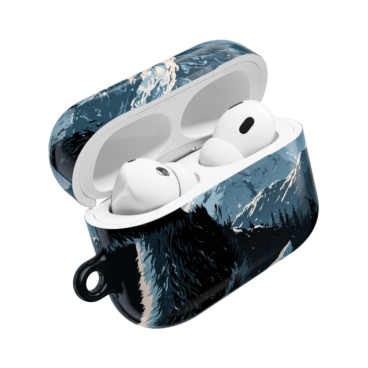 Nordic Arctic Bear · Hard Case for AirPods & AirPods Pro · Black