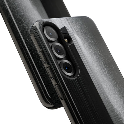 Black Tough Phone Case for Samsung - Brutalist Pixel Monolith