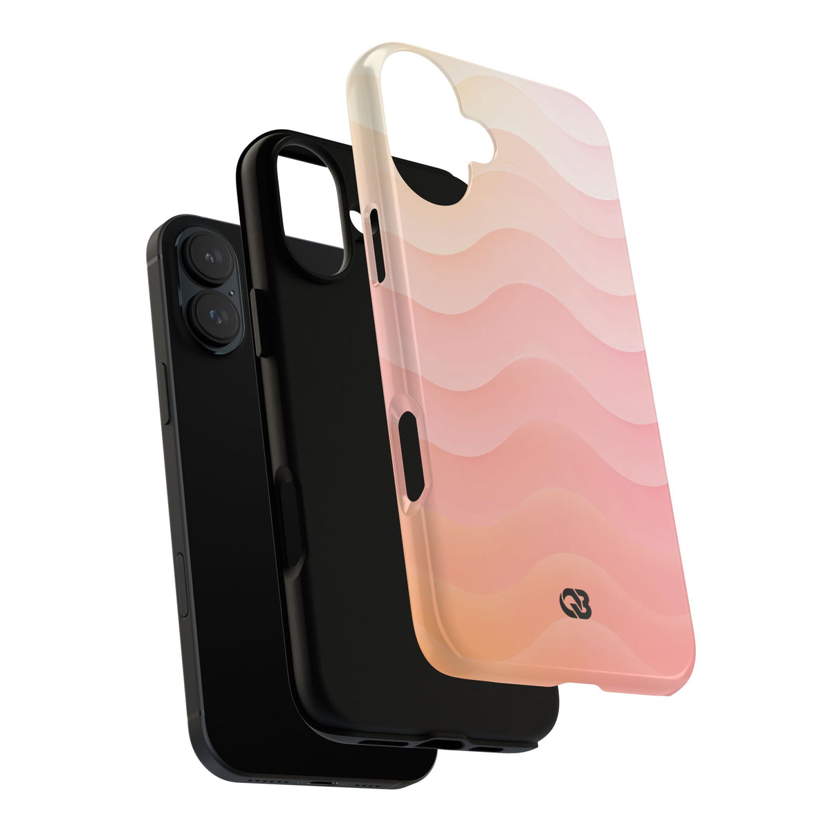 Blush Horizon Waves · Tough Phone Case for iPhone · Pink