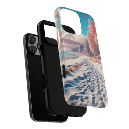 Snowy Footprints iPhone 16 Pro Max Case - Tough