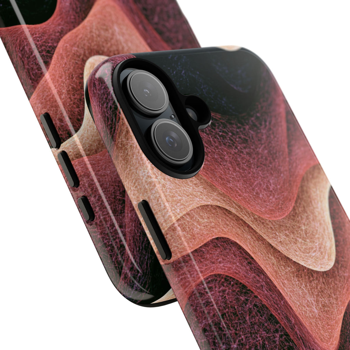 Rose Contour Waves · Tough Phone Case for iPhone · Pink