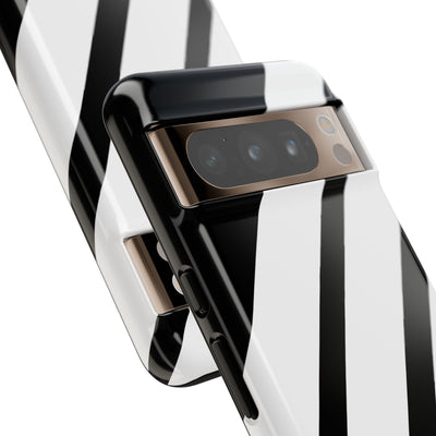 Obsidian White Bars · Tough etui na telefon dla Google Pixel