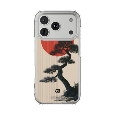 Beige Impact MagSafe Phone Case for iPhone - Kyoto Crimson Pine