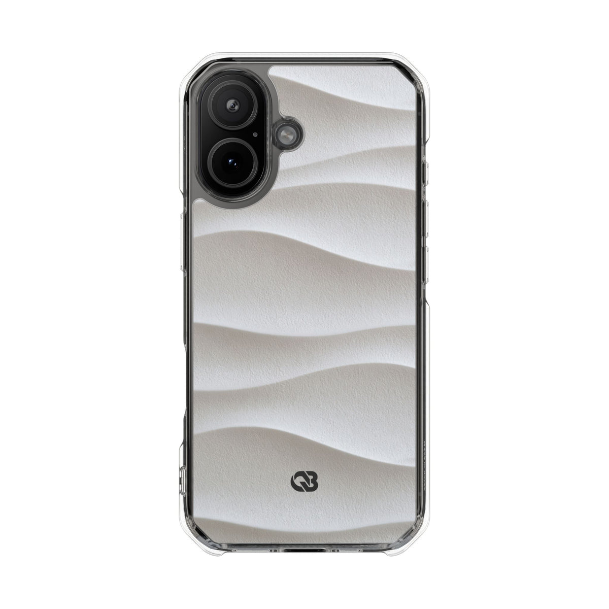 Sculpted Dune Relief · Clear Impact Magnetic Phone Case for iPhone ·  White