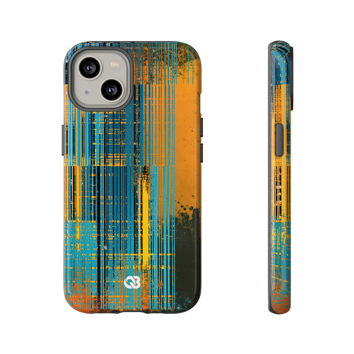 Cyber Glitch Stream · Tough Phone Case for iPhone · Teal