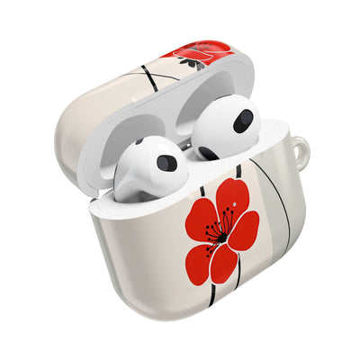 Scarlet Bloom Minimal · Hard Case for AirPods & AirPods Pro · Red