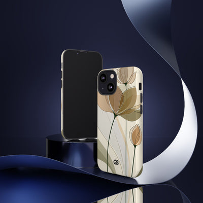 Translucent Petal Contour · Tough Phone Case for iPhone · Beige