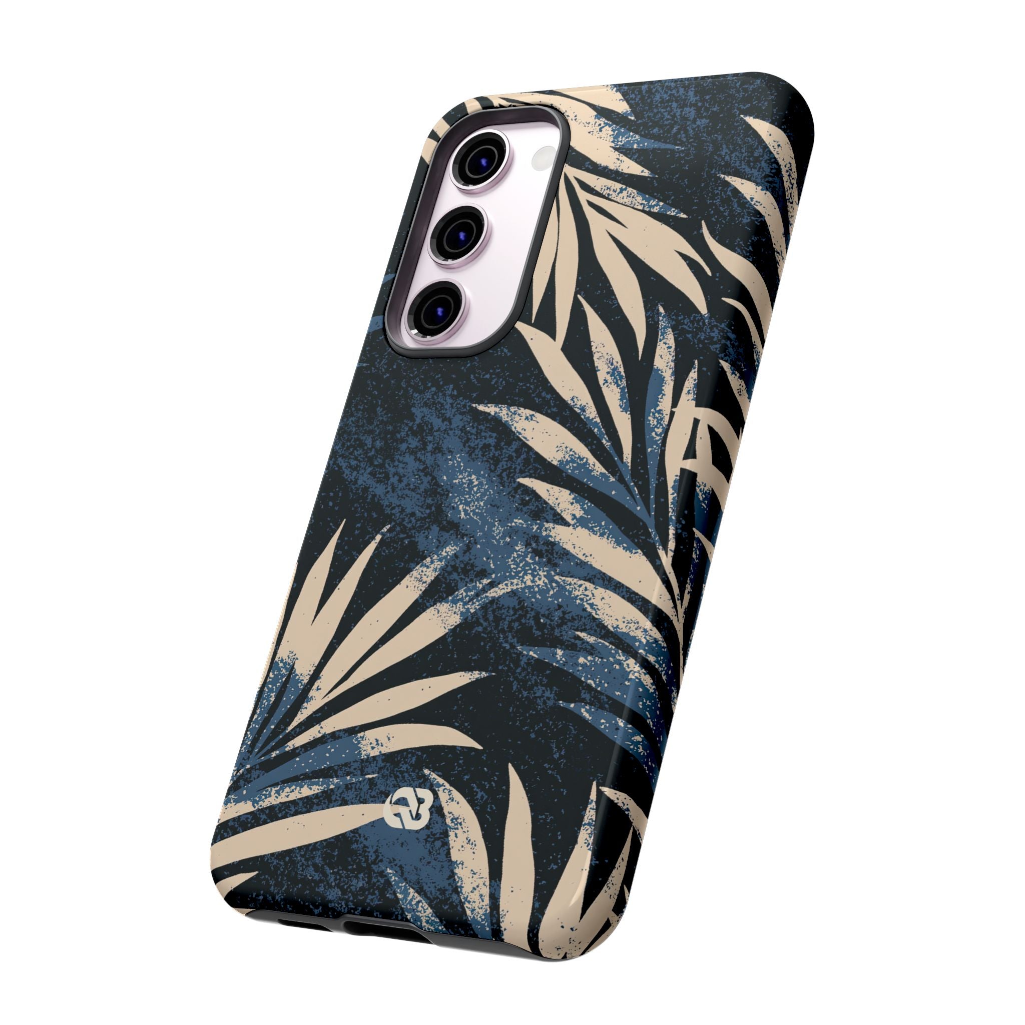 Blue Tough Phone Case for Samsung - Midnight Indigo Palm