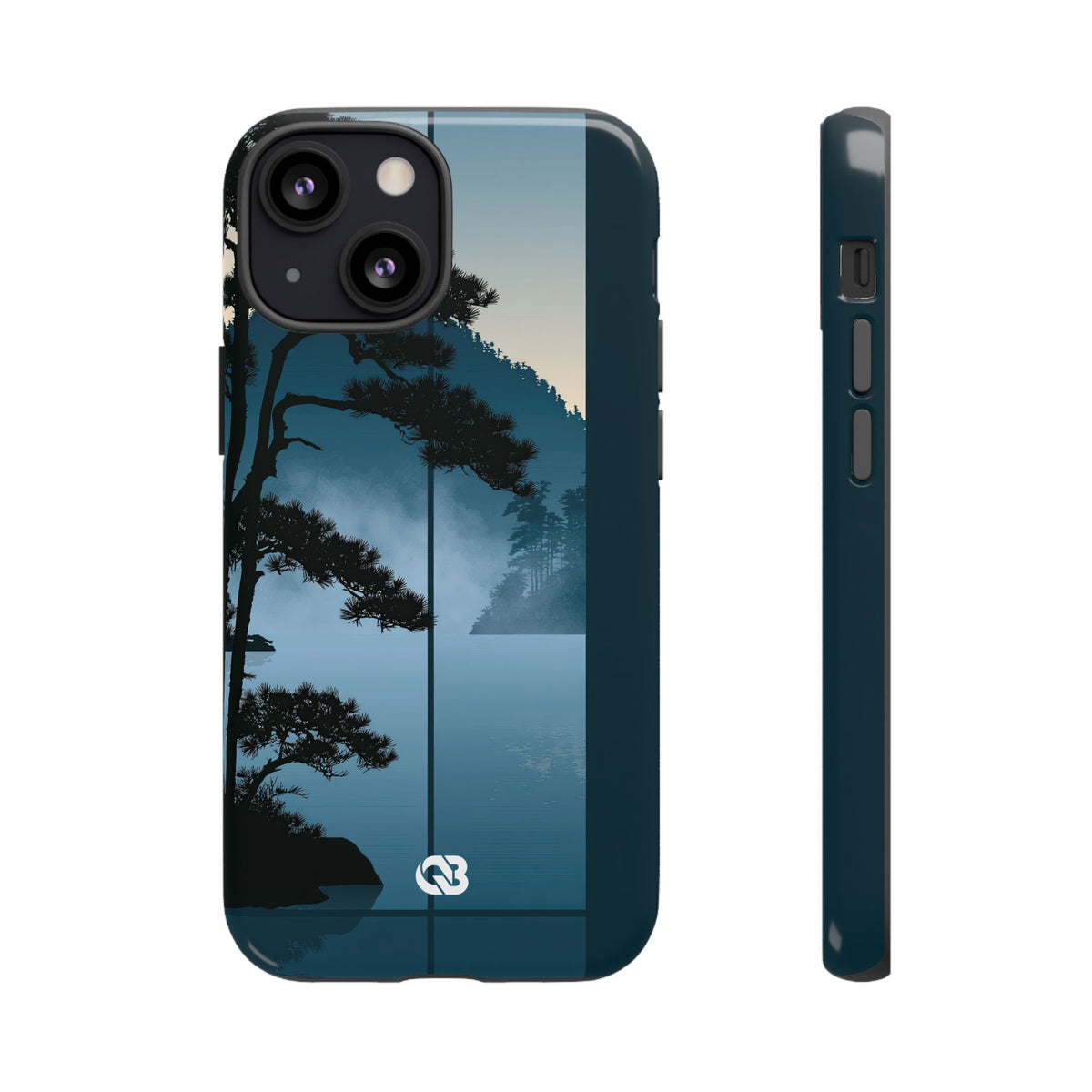 Misty Pine Horizon · Tough Phone Case for iPhone · Teal
