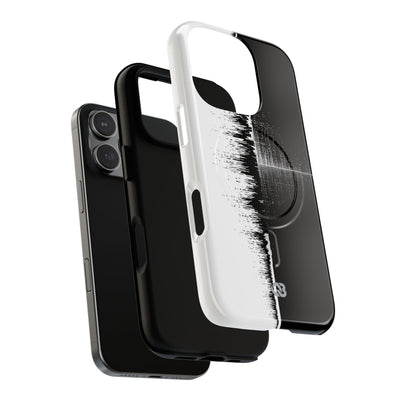 Black Tough 2.0 Magsafe Phone Case for iPhone - Static Signal Split