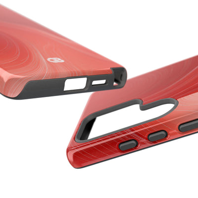 Crimson Contour · Tough Phone Case for Samsung · Red