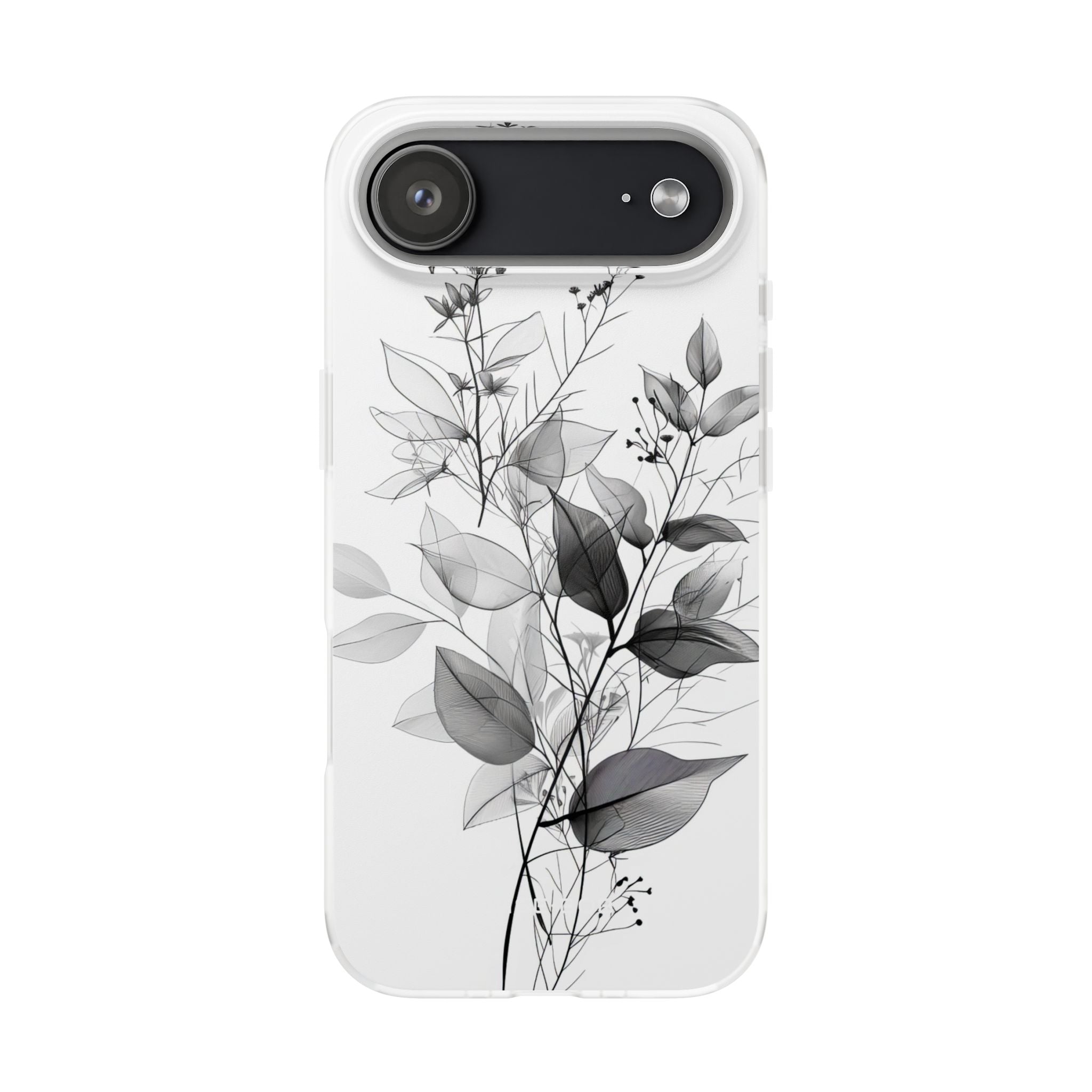 Veined Leaves Gray iPhone 17 Air Case - Soft - CASE•BOB