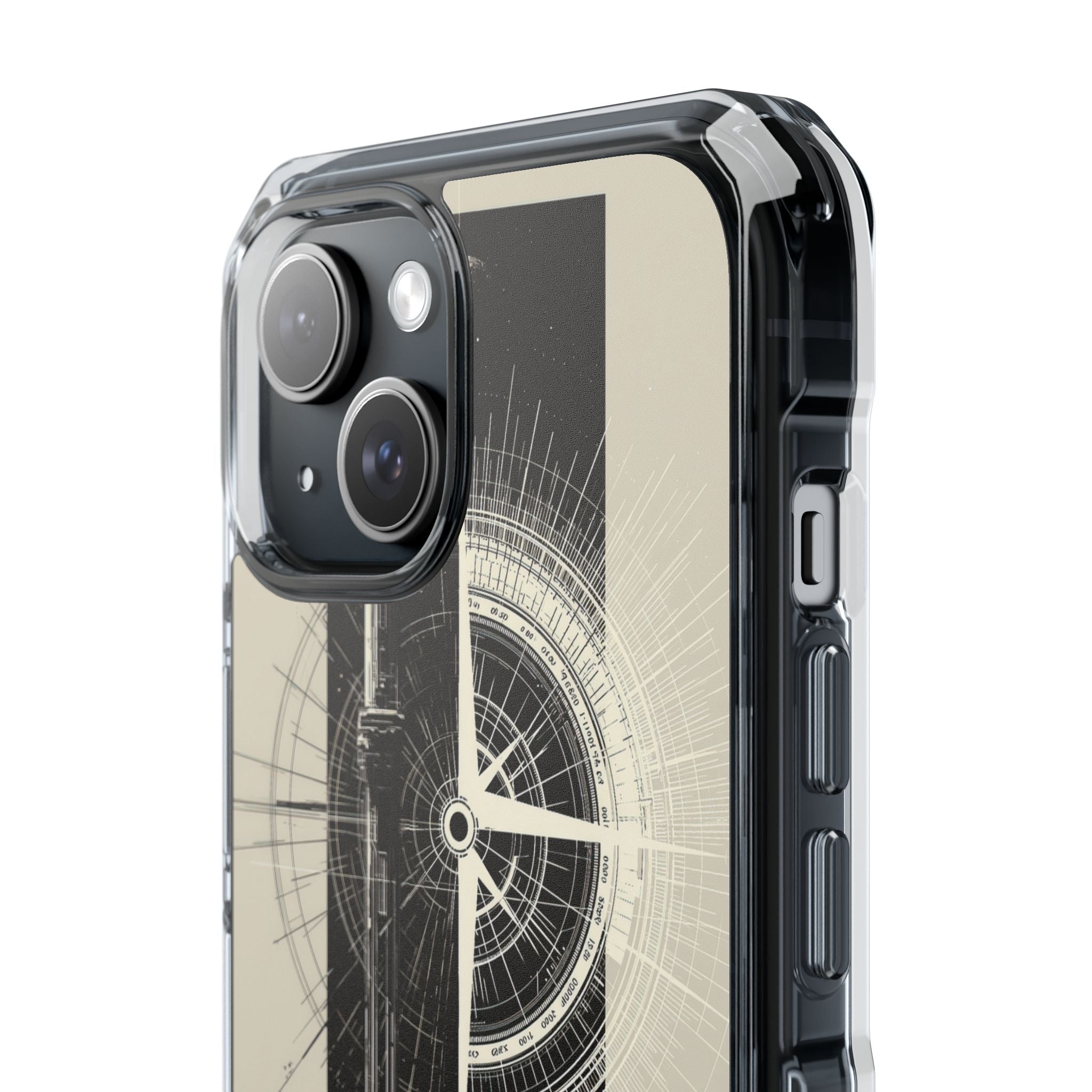 Beige Impact MagSafe Phone Case for iPhone - Zenith Vector Spire
