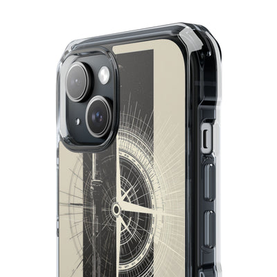 Beige Impact MagSafe Phone Case for iPhone - Zenith Vector Spire