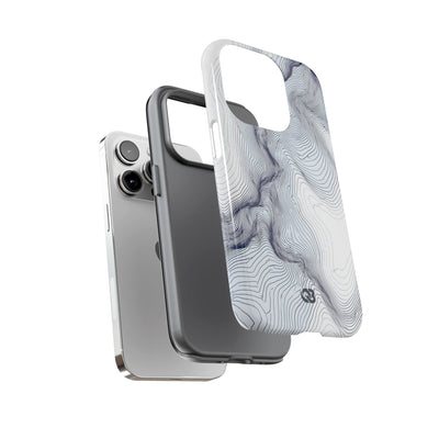Nordic Ridge Contour · Tough Phone Case for iPhone · White