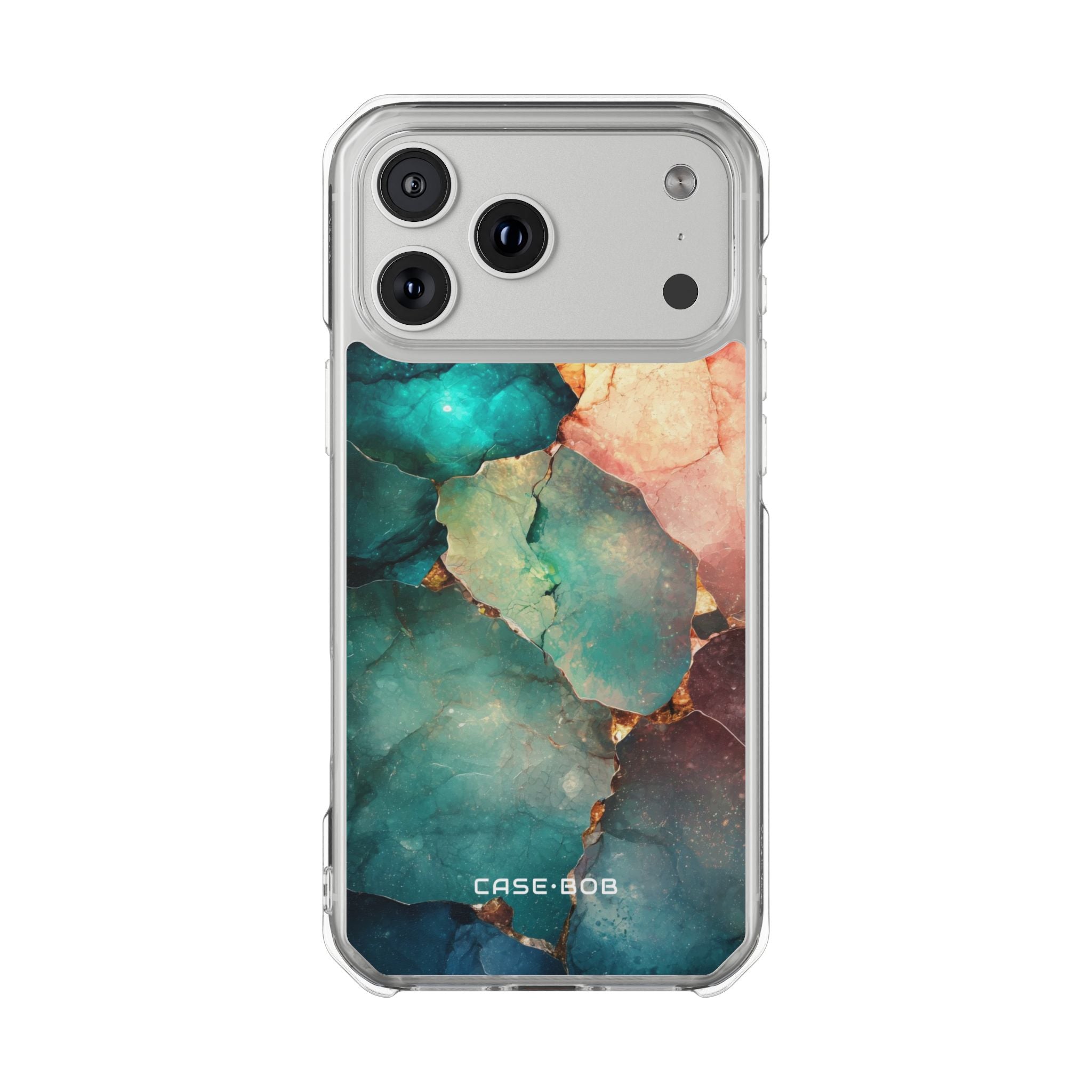 Teal Geode Glow iPhone 17 Pro Max Case - Impact