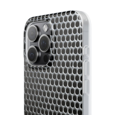 Silver Lite Phone Case for iPhone - Brutalist Steel Mesh