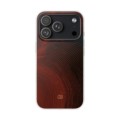 Red Lite Phone Case for iPhone - Terracotta Nerve Map