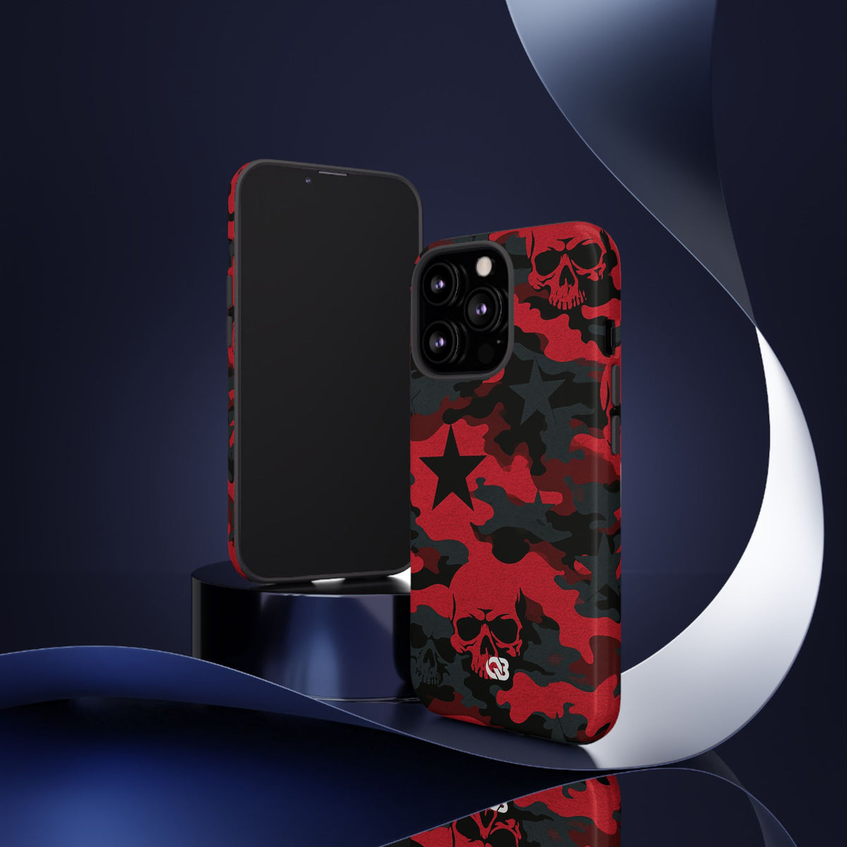 Crimson Skull Camo · Tough Phone Case for iPhone · Red