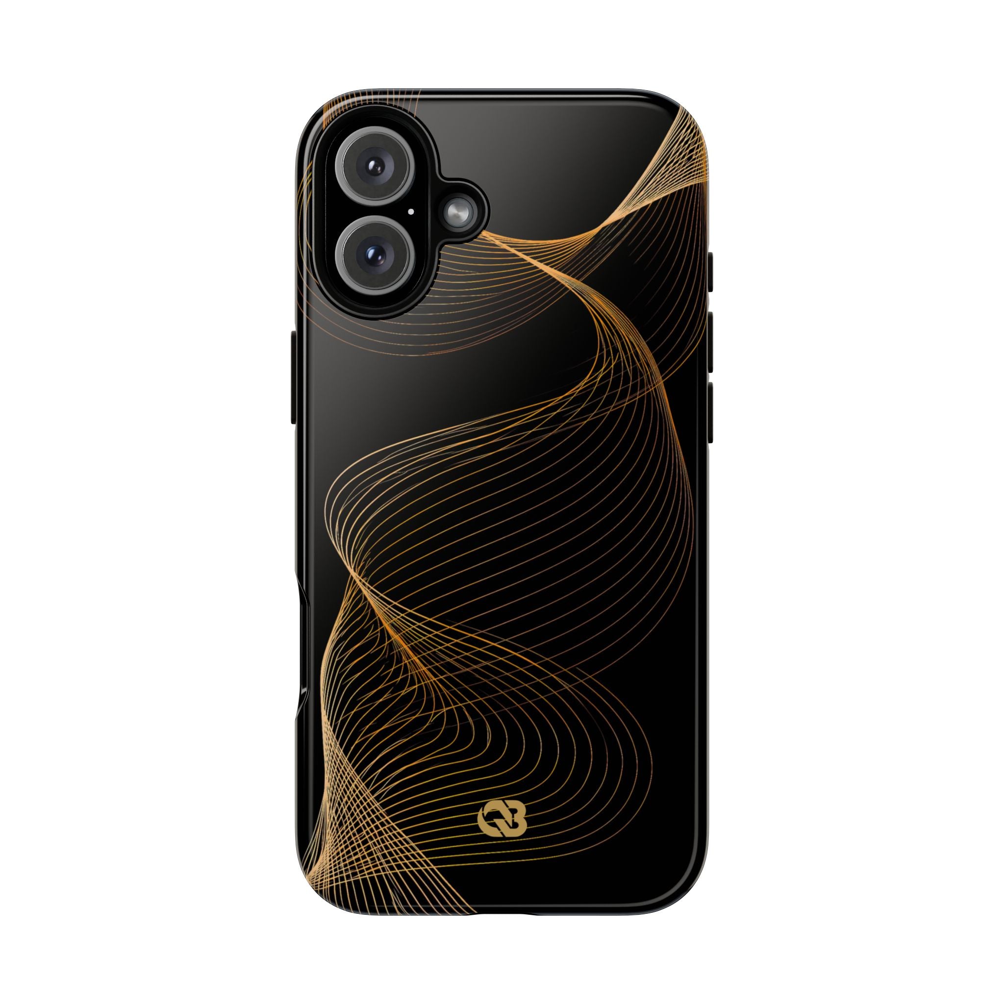 Gold Tough Phone Case for iPhone - Burnished Bronze Helix