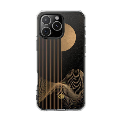Gold Impact MagSafe Phone Case for iPhone - Gilded Obsidian Dunes