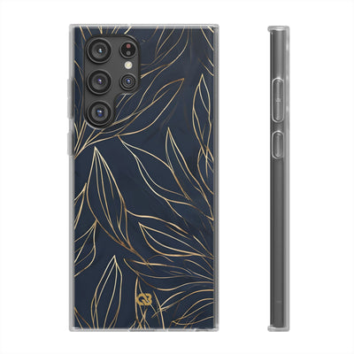 Gilded Navy Foliage · Soft Handyhülle für Samsung
