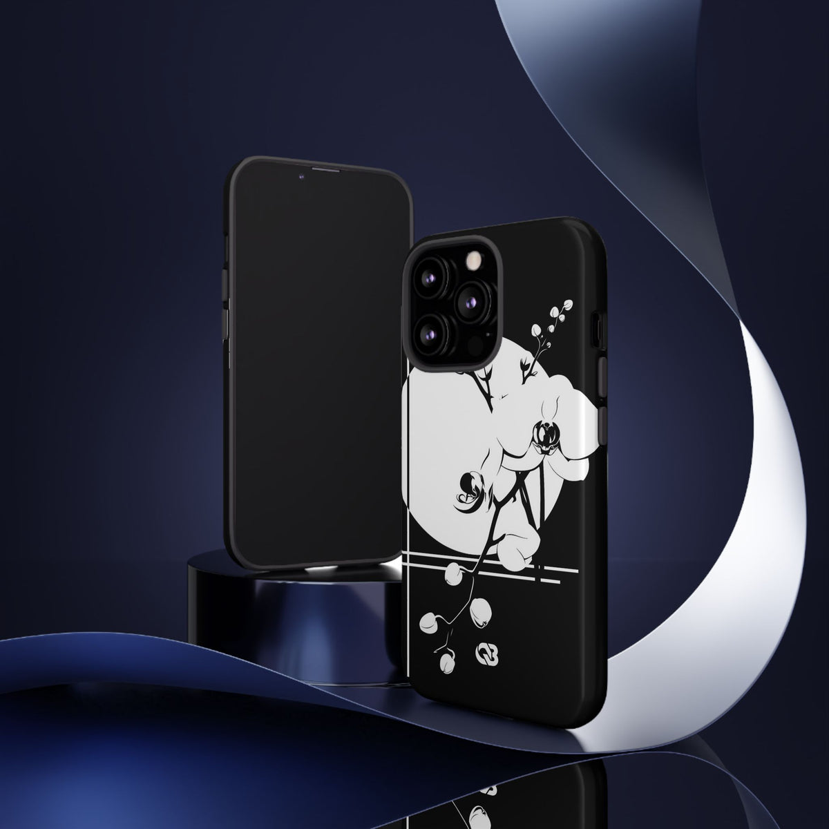 Nocturne Orchid Bloom · Tough Phone Case for iPhone · Black